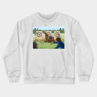 Dumb Bear - Axe Throwing Crewneck Sweatshirt